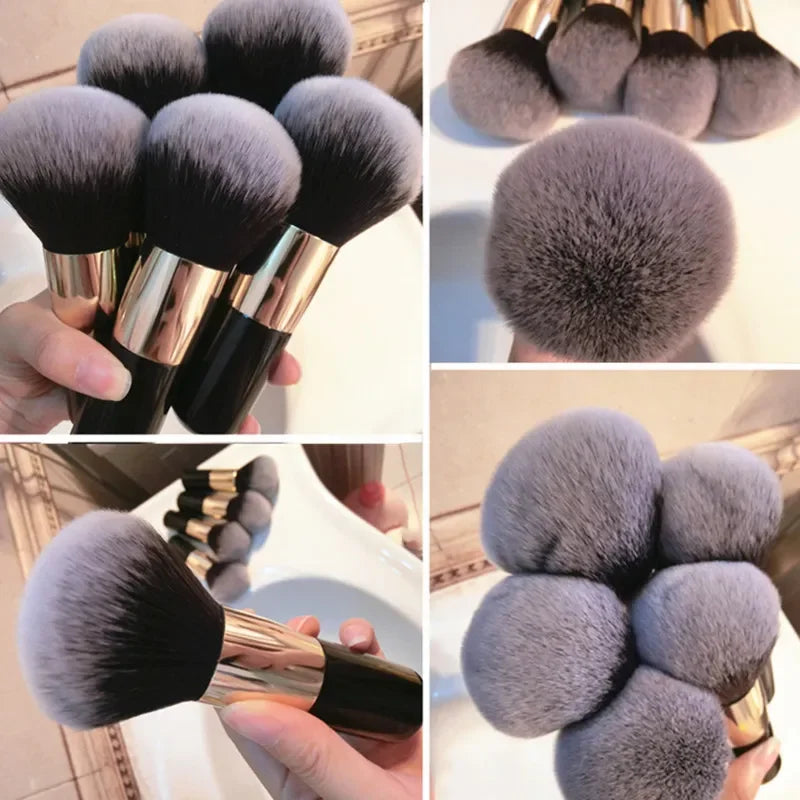 1pc Large Round Handle Multifunctional Makeup Brushes Girl Black Professional Powder Foundation Blush Brush Cosmetic Accessories Quake