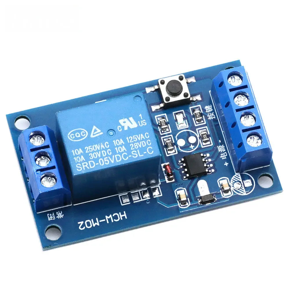 Bistable Relay Module 5V/12V Single Button Self-locking Start-Stop Switch for Car Modification with Key Control Quake 5V