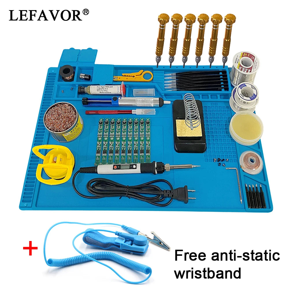 ESD Heat Insulation Working mat Soldering Station Iron Phone Computer Repair Mat Magnetic Heat-resistant BGA Insulator Platform Quake