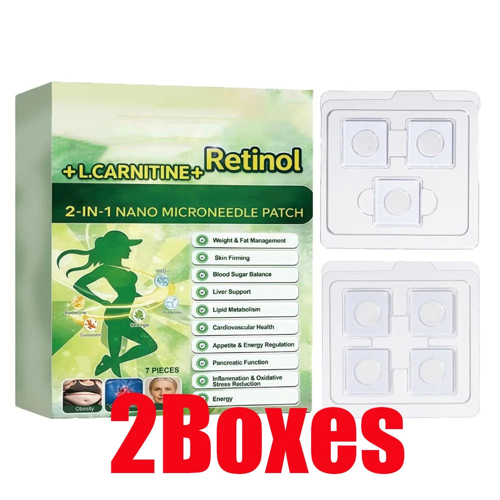 2-in-1 Nano Microneedle Patch Natural Gentle Patches Moisturizing Firming Skin for Women Men Nano Microdarts Patches 0.2mm Quake 2Boxes