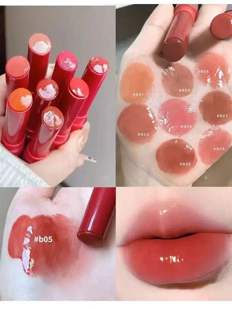 High Sweet Glitter Mouth Red Lip Glaze Natural Non Staining Glass Mirror Plain Clear Lip Gloss Quake