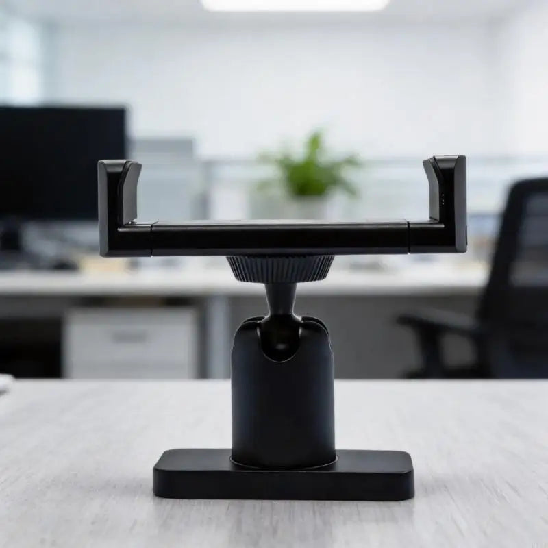 No-Tool Phone Holder with Knurled Adjustment Collar, Rectangular Base and Portrait-to-Landscape Positioning for K1KF Quake