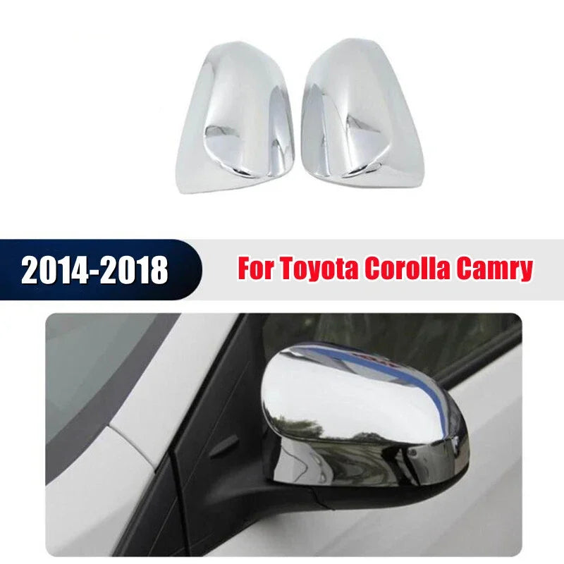 For Toyota Corolla Camry 2014-2018 Car Sticker Rearview Side Mirror Cover Wing Cap Exterior Door Rear View Case Trim Carbon ABS Quake