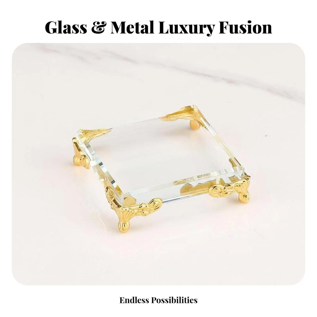 Modern Crystal Pedestal Display Base with Classic Footed Design for Collectibles Art Pieces and Table Accessories Quake
