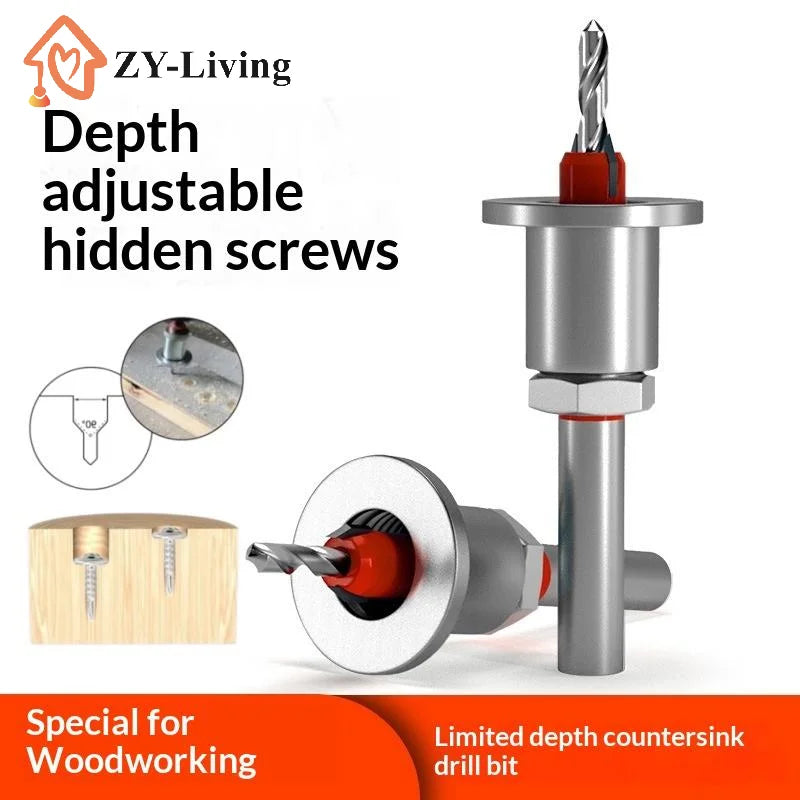 Adjustable Countersunk Drill Countersink Drill Bit Adjustable Carpentry Reamer Chamfer Screws Wood Screws Precision Cone Holes‌ Quake