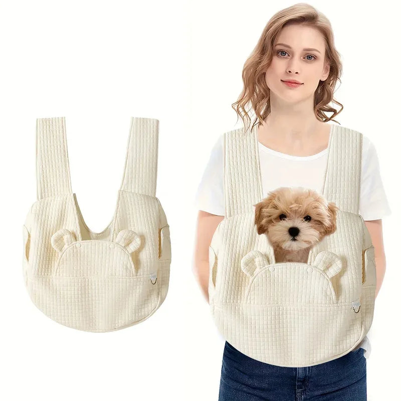 Adjustable Pet Backpack Dog Travel Bag Suitable Safety Belt with Removable Bottom Cat Bag Dog Shoulder for Travel Hiking Outdoor Quake
