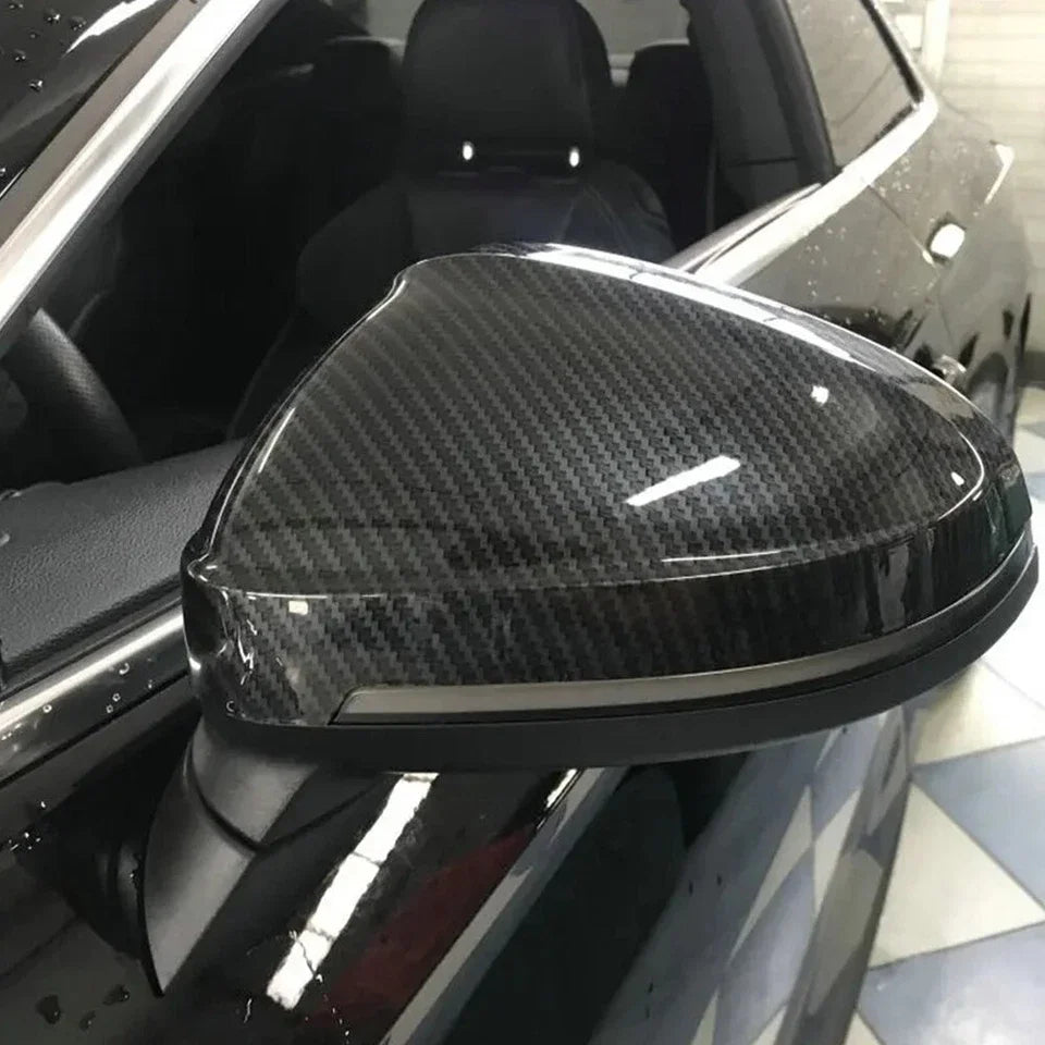 For Audi A4 S4 RS4 B9 A5 S5 RS5 2016-2022 2x Car Replacement Rearview Side Mirror Cover Wing Cap Exterior Case Trim Accessories Quake
