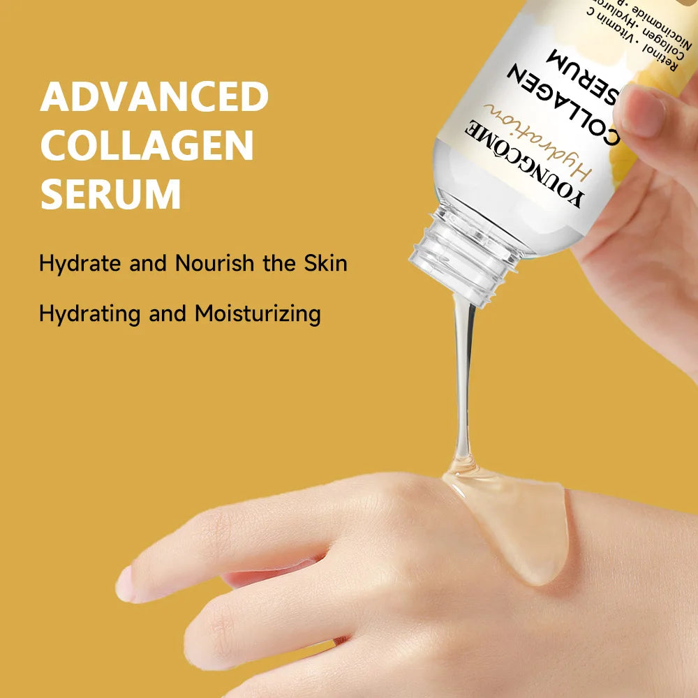Collagen Face Serum Skincare Facial Essence Liquid Moisturizing Soothing Nourishing Face Serum Pore Shrink Skin Care Korea 2025 Quake