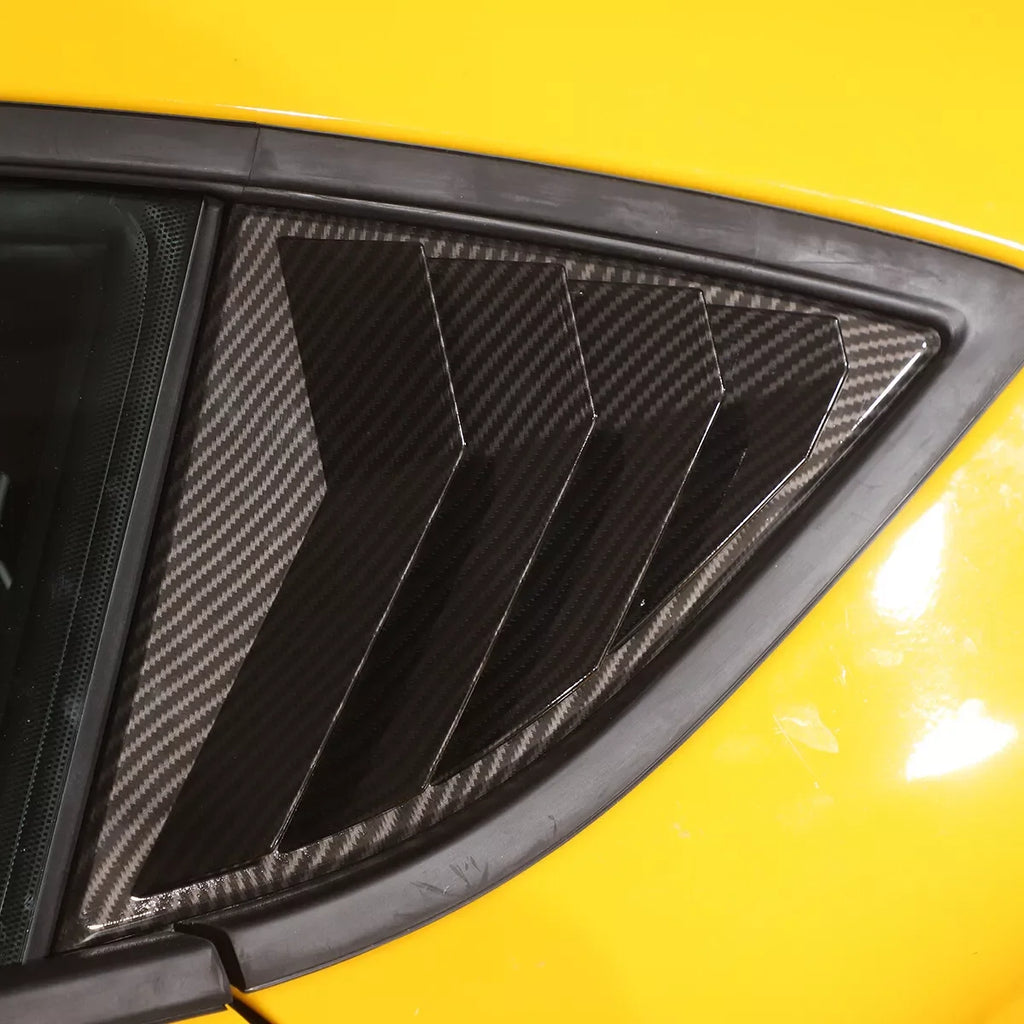 For Toyota Supra A90 A91 2019-2025 Pair Car Rear Louver Window Side Shutter Cover Trim Sticker Vent Scoop ABS Carbon Accessories Quake