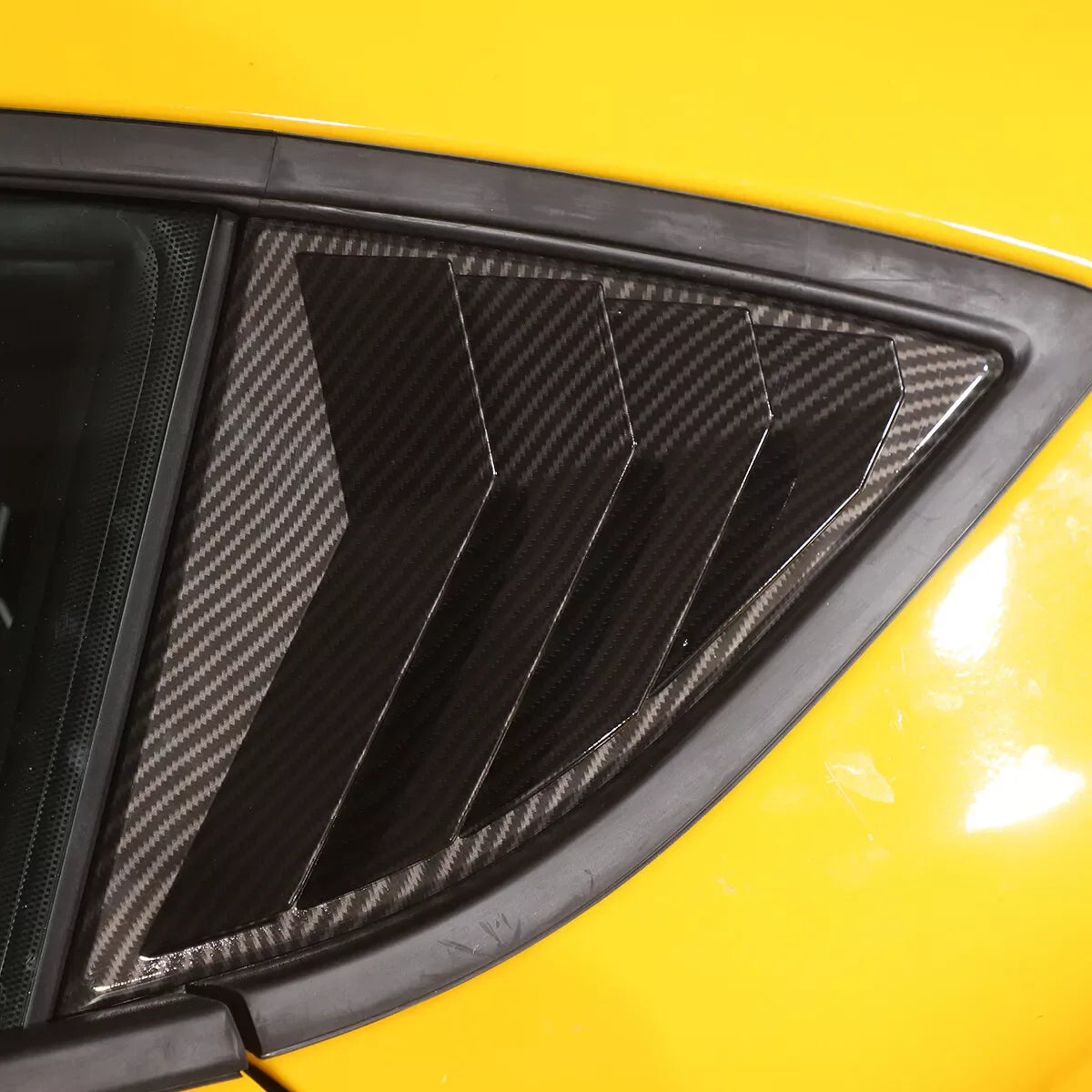 For Toyota Supra A90 A91 2019-2025 Pair Car Rear Louver Window Side Shutter Cover Trim Sticker Vent Scoop ABS Carbon Accessories Quake