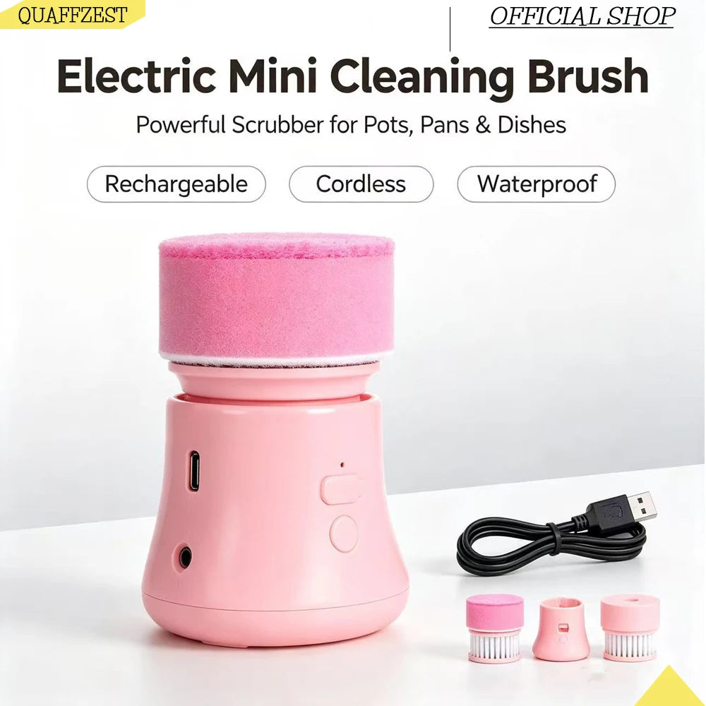 Wireless Electric Spin Scrubber Power Cleaning Brush For Kitchen Bathroom Car Tiles Multi Function Portable Scrub Tool Quake Default Title