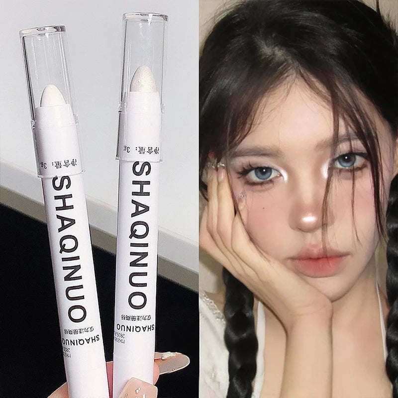 Lying Silkworm Pen Matte Pearlescent Fine Monochrome Brightening Highlight with Flash Eye Shadow Pen Glitter outline Contouring Quake 608 pearl