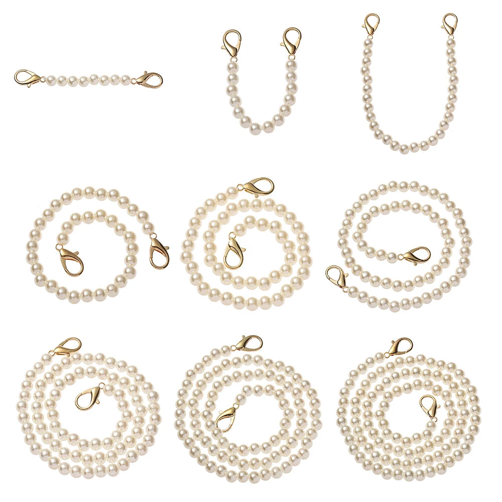 High Quality Pearl Belt Accessories Pearl Strap DIY purse Replacement Long Beaded Chain Bags Handbag Handles Quake