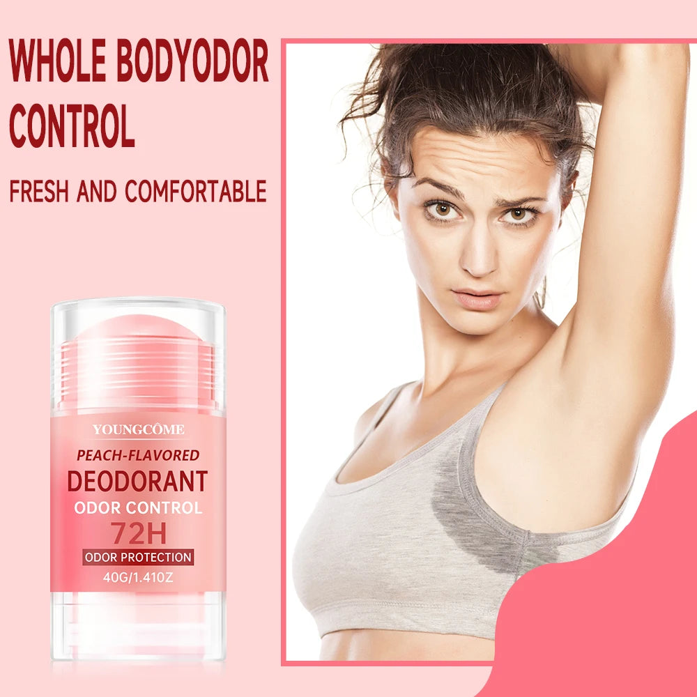 Women's Peach Vanilla Deodorant Lotion Multiple Fruits Perfume Remove Armpit Odor Underarm Atmosphere Long Lasting Fragrance Quake