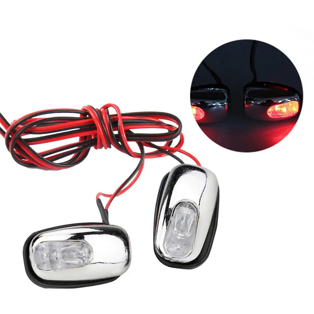 1 Pair Auto LED Light Windshield Windscreen Jet Spray Nozzle Wiper Washer Lamp Automobile Water Spray Lamp Car Accessories Quake Red