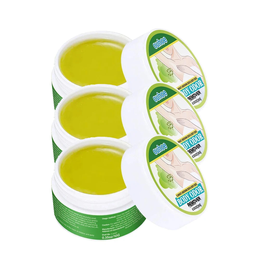 Body Odor Remove Cream Underarm Bad Smell Sweating Removal Armpit Refreshing Antiperspirant Lasting Aroma Deodorant Body Care Quake 3PCS