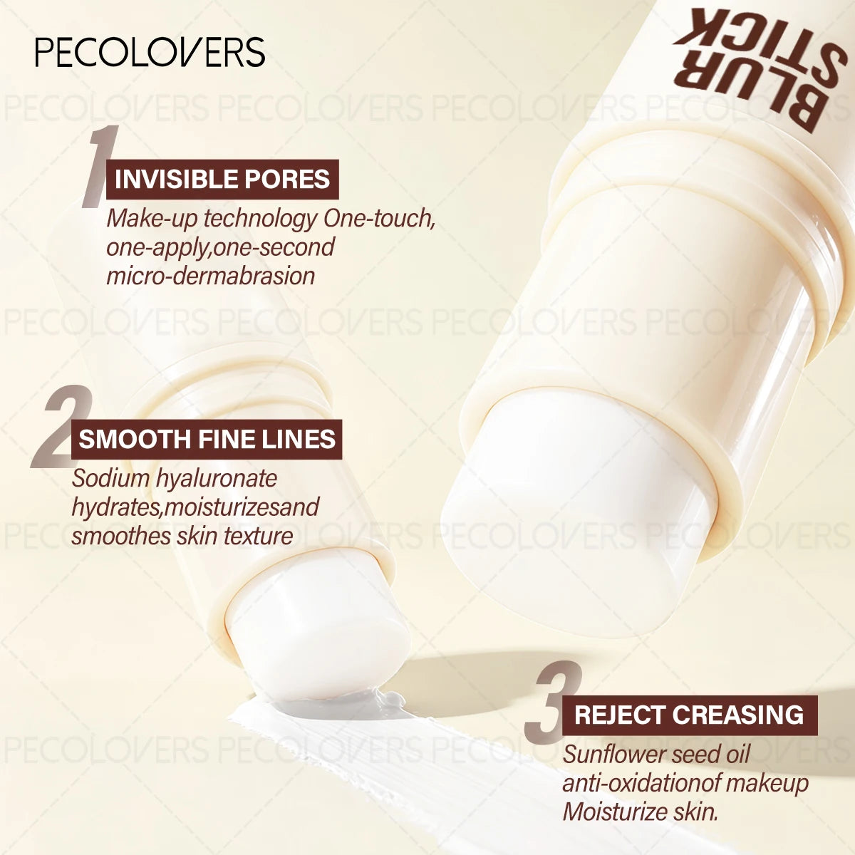 1PC Facial Primer Stick, Conceals Facial Flaws and Spots, Waterproof and Long-Lasting, for Makeup Application Quake