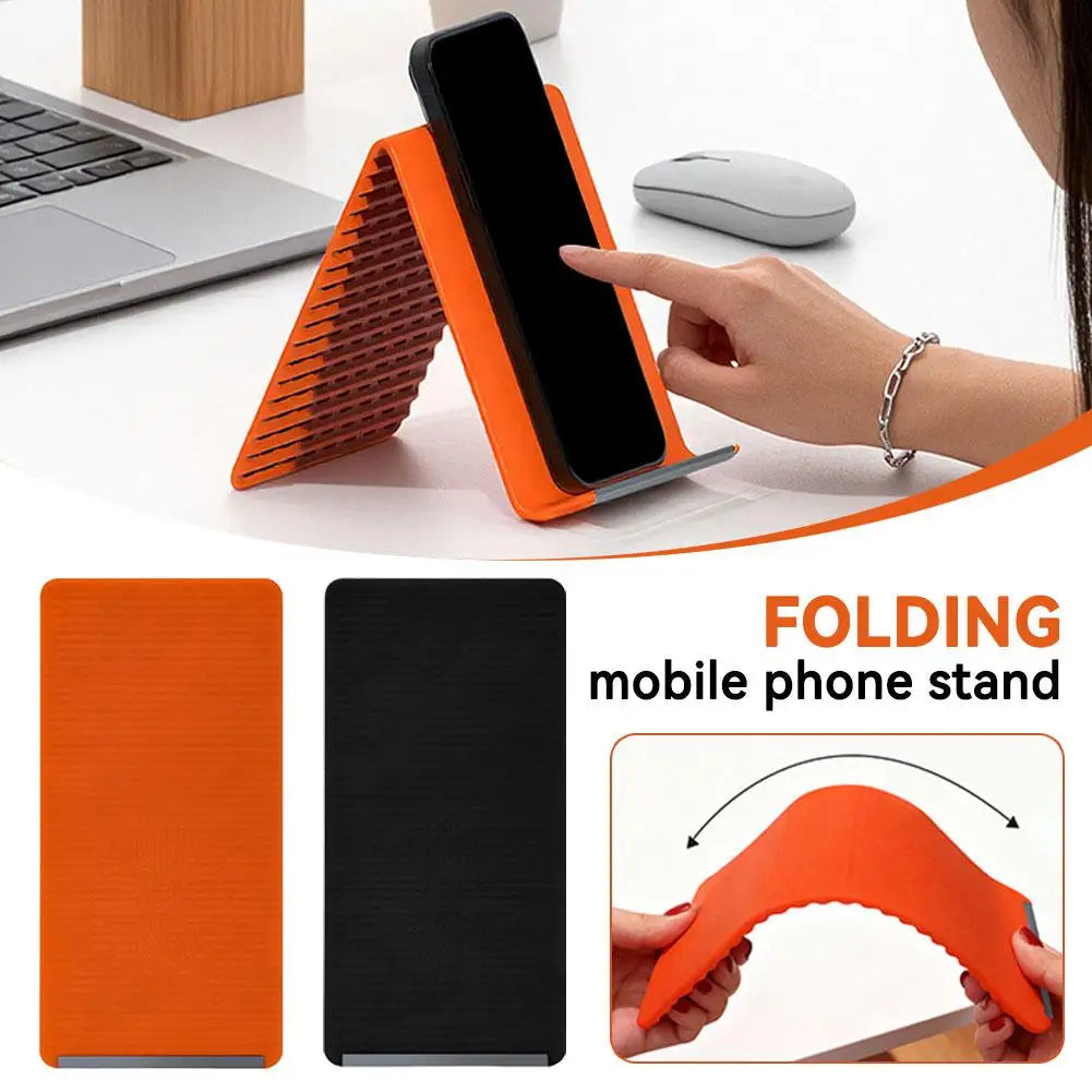Flexible Silicone Phone Tablet Laptop Stand Foldable Desktop Holder Creative Adjustable Lazy Travel Portable Accessory Quake