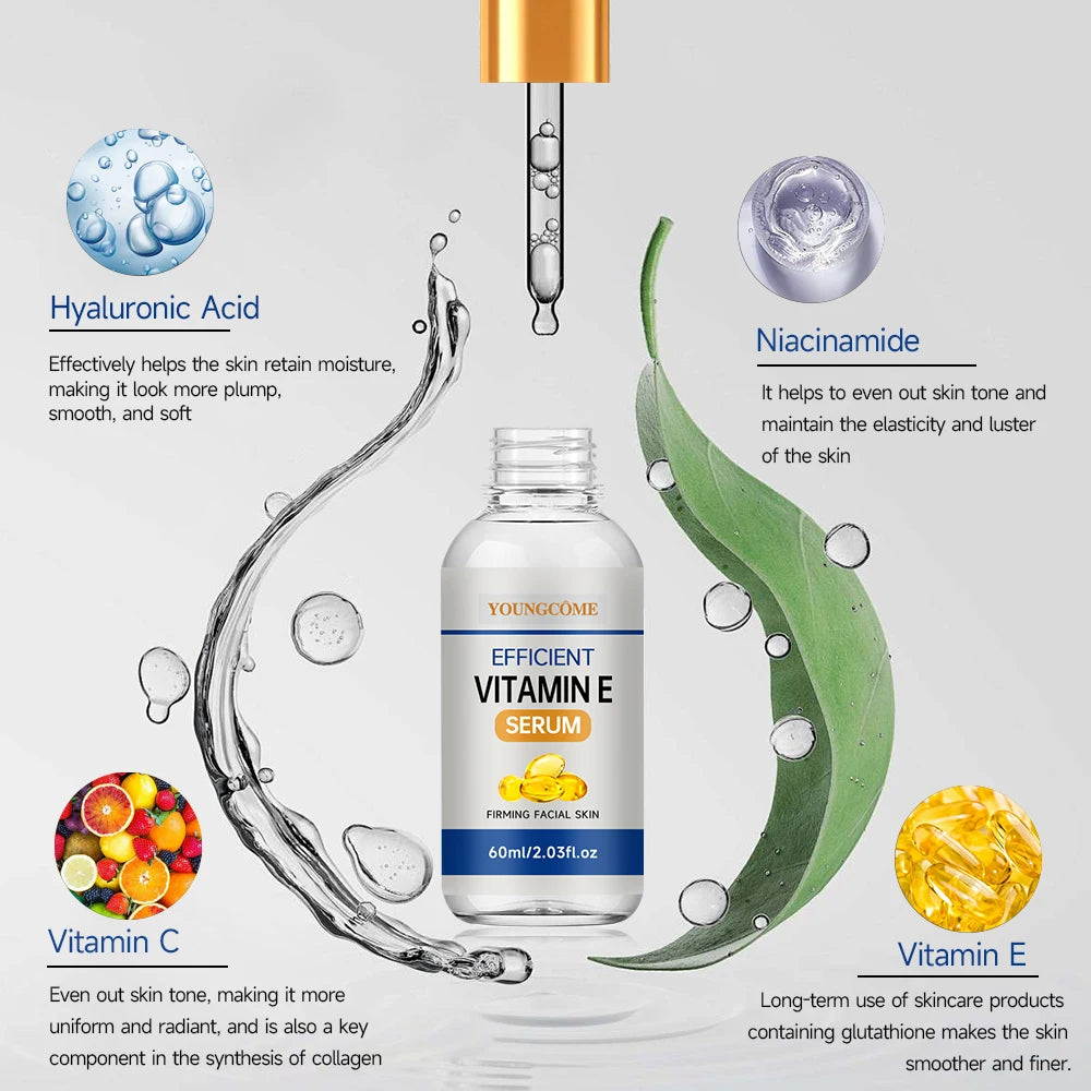 Vitamin E Wrinkle Remover Face Serum Lifting Firming Fade Fine Lines Anti-aging Essence Whitening Brighten Nourish Skin Care ﻿ Quake
