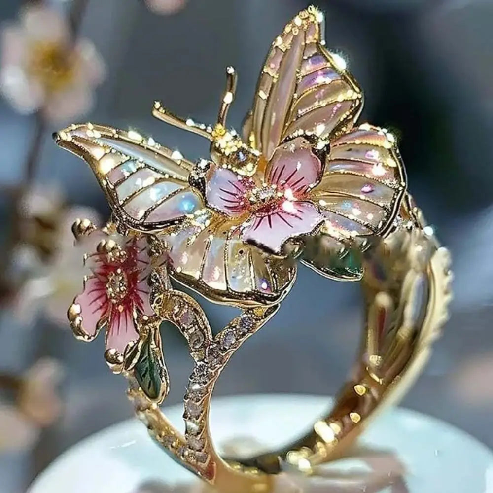 Fashion Jewelry Accessories Ring Non-fading Crafts Vintage Rings Gift Open Ring Quake B-Gold