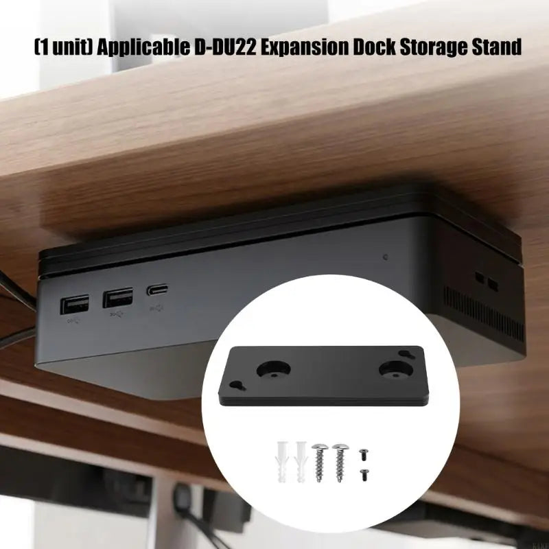 Acrylic DU22 Dock Holder Plate with Included Hardware for Fixed Desk Mounting, Home Office Cable Routing, and Office Desk K1KF Quake