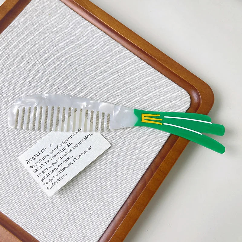 Acetic Acid Wide Tooth Comb Cute Cartoon Animal Detangling Hair Brush Dog Swan Pattern Small Pocket Comb Salon Hair Accessories Quake 29 16cmx3.4cm
