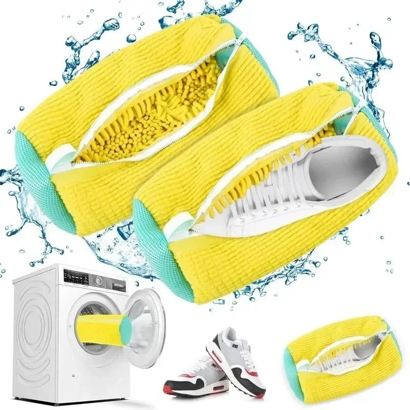 Reusable Shoe Washing Machine Bag for Sneakers Tennis Shoes Unstain Durable Shoe Cleaning Bag for Washing Machine Quake
