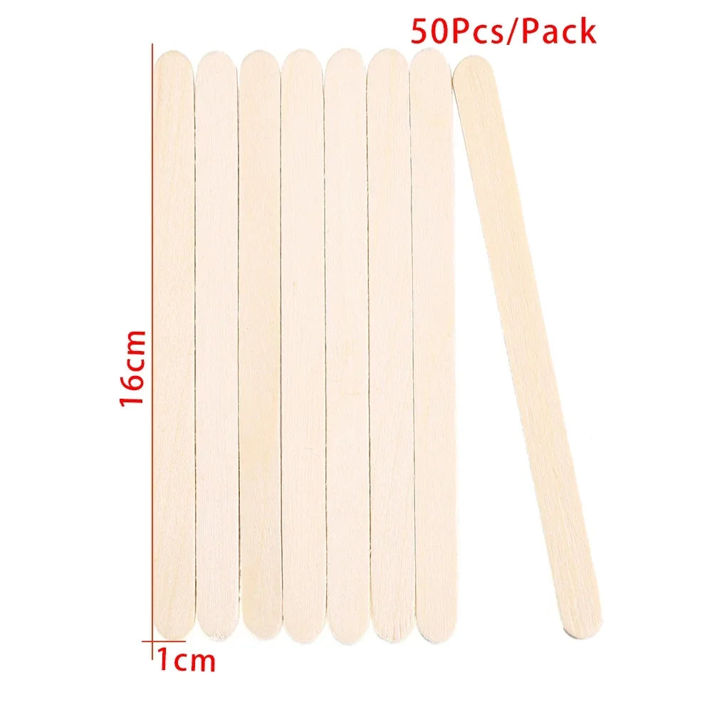 Resin Cream Stick 50/100/150Pcs Tool Epoxy Stirring Stick Popsicle Ice Handmade DIY Resin Mold Wood Ice Pop Sticks Making Tools Quake 160mm 50Pcs