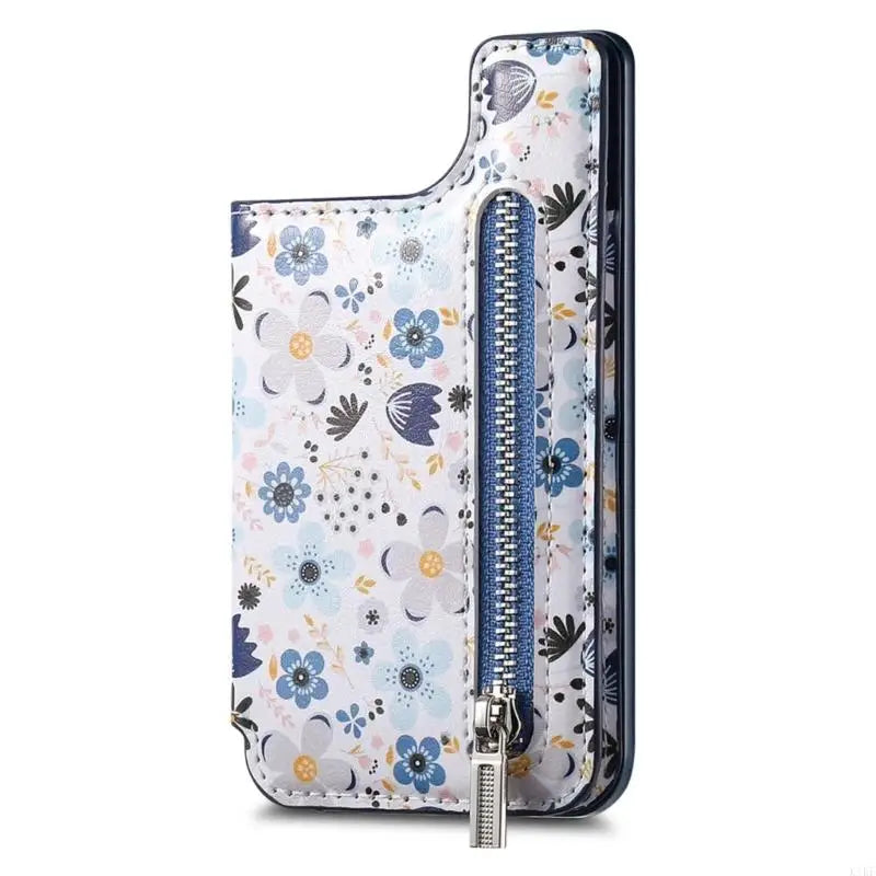 Small Phone Card Wallet with Shielding & Foldable Media Stand Multifunction PU Mobile Card Holder for Convenience K1KF Quake Blue China Mainland