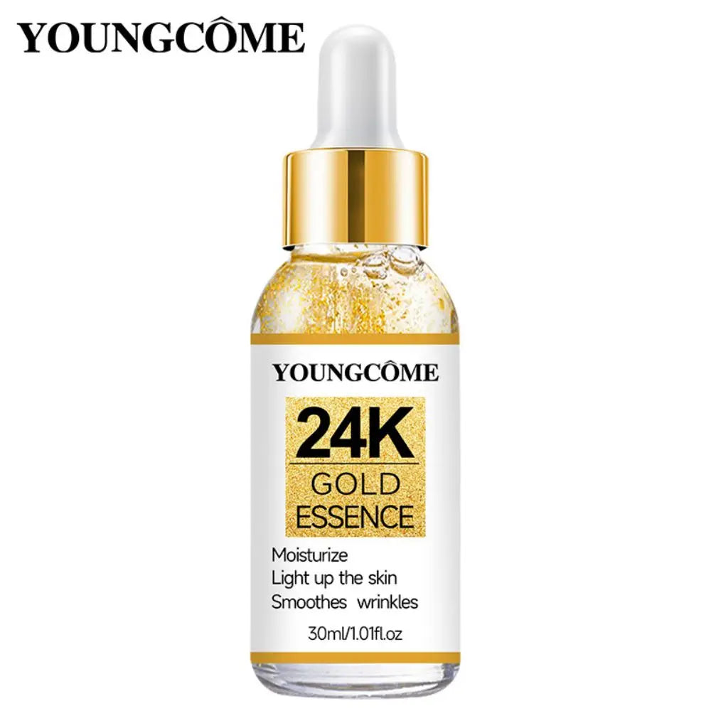 24K Anti Aging Face Lifting Nourishing Repair Collagen For Smooth Supple Skin Gold Facial Serum Deeply Nourishes The Skin Quake