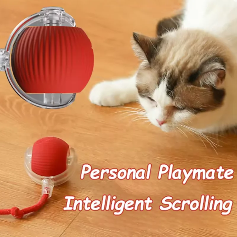 Intelligent Interactive Cat Ball Long-lasting and Durable Easy To Clean Intelligent Obstacle Avoidance Pet Dog Toys Quake