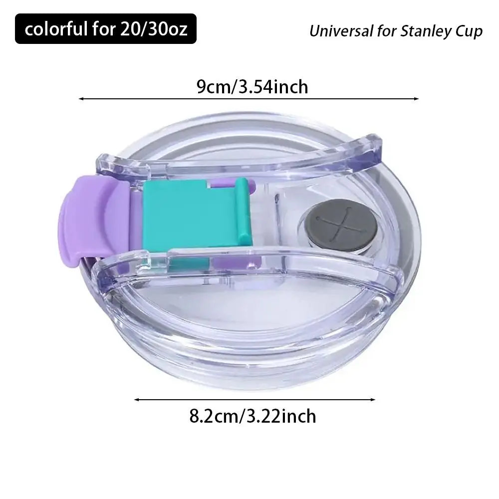 1Pcs New for Cup with Handle Bottle Cover 20/30/40oz Splash Spill Proof Cup Cap Themos Tumbler Multicolor Plastic Lids Quake colorful for 20-30oz