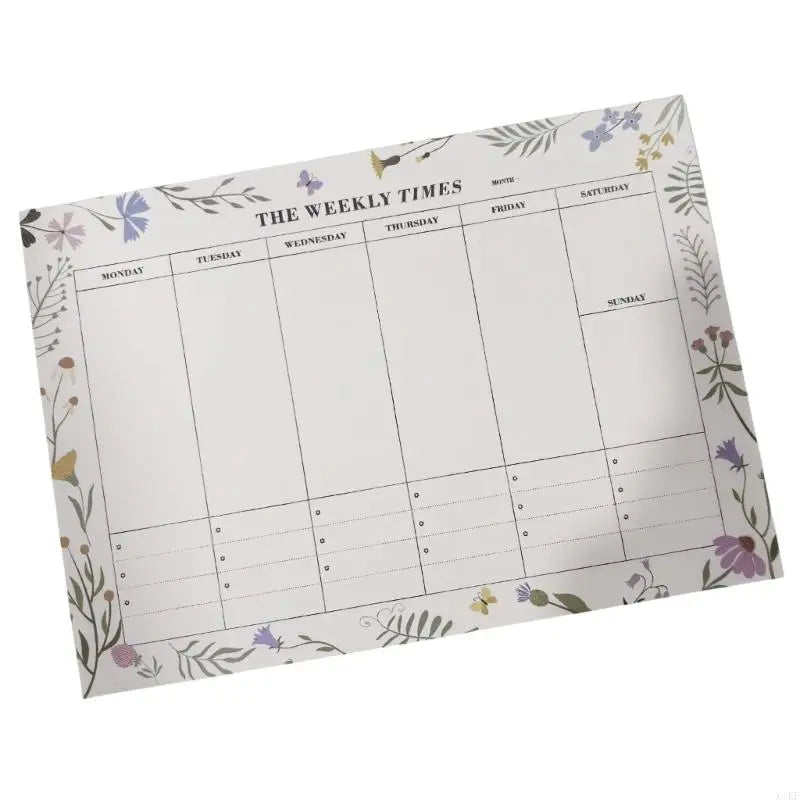 Tearable Weekly Planner Notepad 60 Sheets Paper Note Memo Pad 24.5X17.5cm For Daily Schedules Task Note Organization K1KF Quake