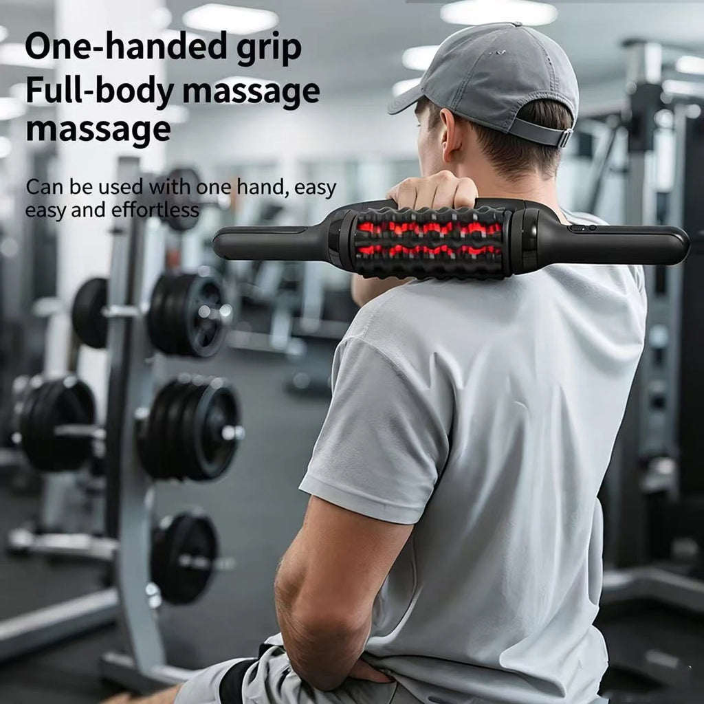 Electric Roller Massage Impactor Deep Tissue Red Light Heat Rechargeable Muscle Relaxer Quake