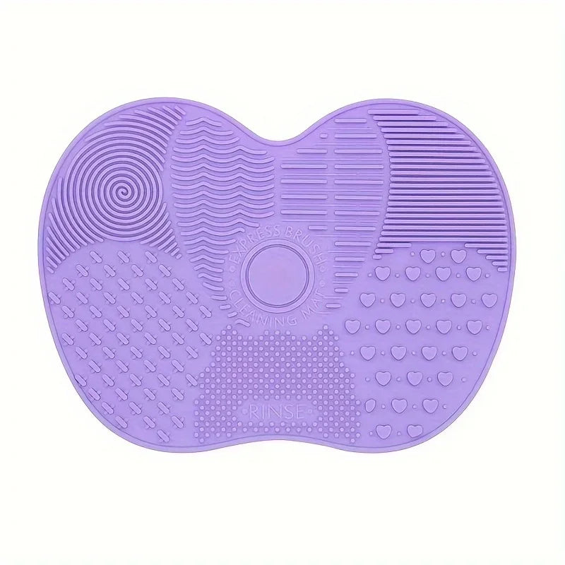 1Pc Cosmetic Tool Cleaning Makeup Brush Cleaner Pad With Suction Silicone Apple-Shaped Cup For Effective Quake M6 1PC-Purple