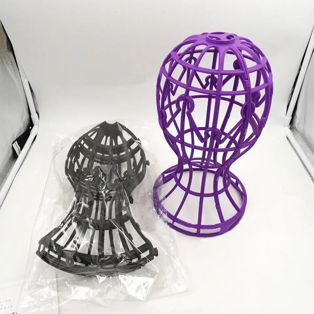 New Holder Foldable Wig Stand Hat Cap Wig Accessories Storage Rack Multi-Purpose Wig Head Stand Quake