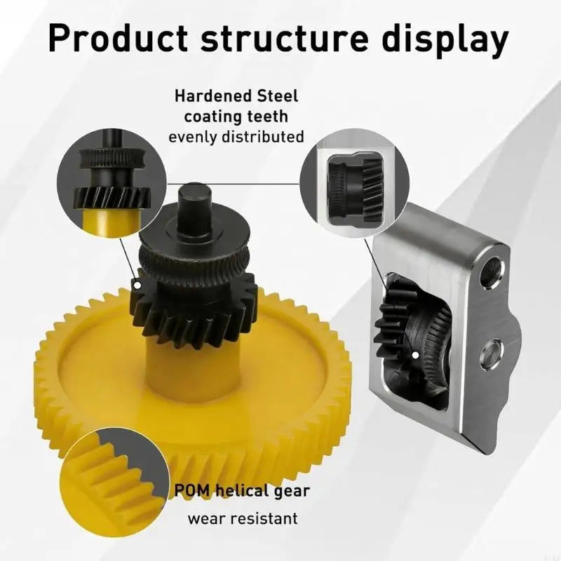 Hardened Steel Extruder Gear For Lab P2S 3D Printers High Hardened Steel Enhances Durability K1KF Quake CN