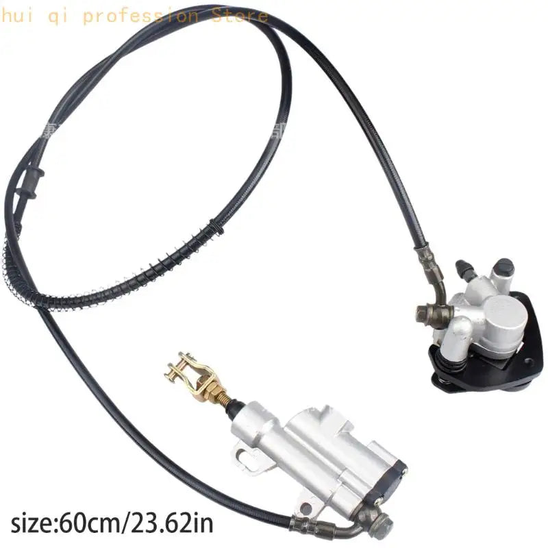 Rear Brake Assembly with Hydraulic Brake Pump, Hose and Caliper, Foot Brake Replacement Part for 50-110CC Repair H8WE Quake