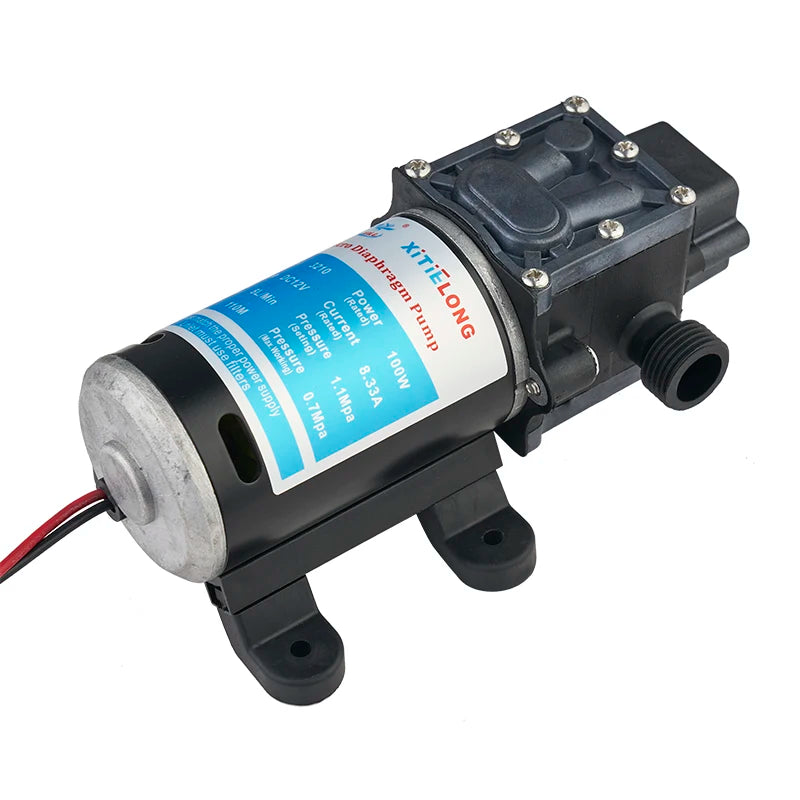 100W 12V 3210H2D Small Electric Garden Irrigation Diaphragm Pump, Used for Lawn Spraying, Pesticide Spraying,Cleaning Water Pump Quake 3210H2D 24V 120W