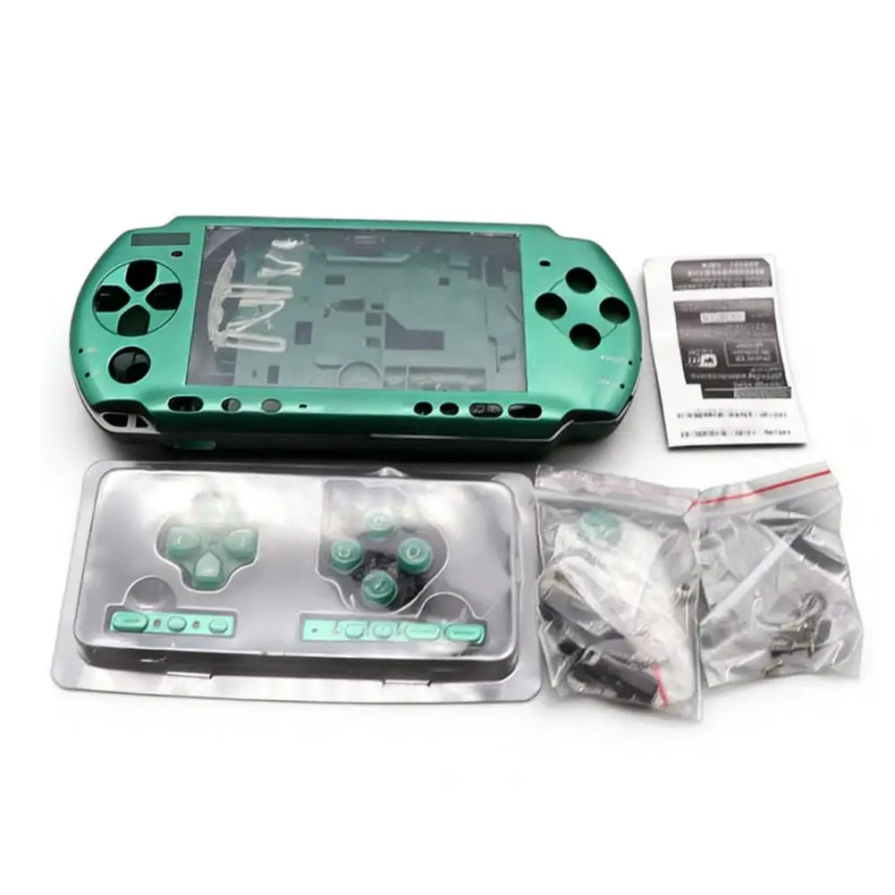 Full Set Housing Shell Case for PSP 3000 PSP3000 03 Version Console Replacement Cover with Buttons Screws Kit Game Accessories 1 Quake green