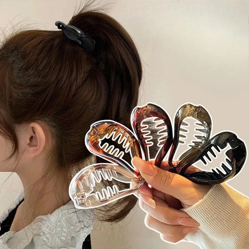 Acrylic Banana Clip High Ponytail Small Hair Claw Korean Fashion Ponytail Barrettes Women Solid Color Hair Clip Hair Accessories Quake