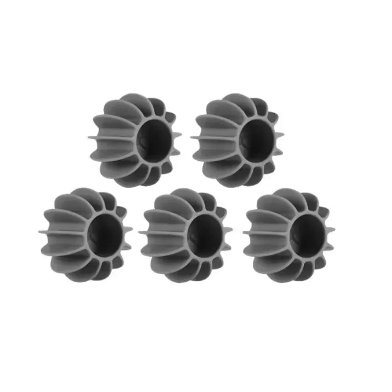 Silicone Laundry Ball Reusable Clothes Hair Cleaning Tool Pet Hair Remover Washing Machine Cat Hair Catcher Laundry Ball Quake Gray 5pcs