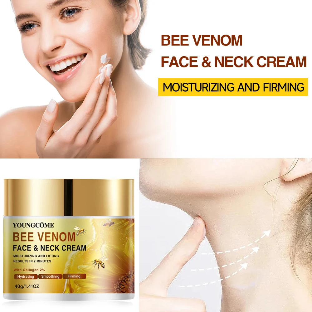 Bee Venom Face Cream Firming Lifting Soothing Lighten Redness Repair Damaged Skin Strengthen Barrier Brighten Nourish Face Cream Quake
