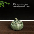 Pumpkin Shaped Ceramic Smokeless Aromatherapy Candle Home Indoor Romantic Fragrance Long Lasting Calming Effect Quake green