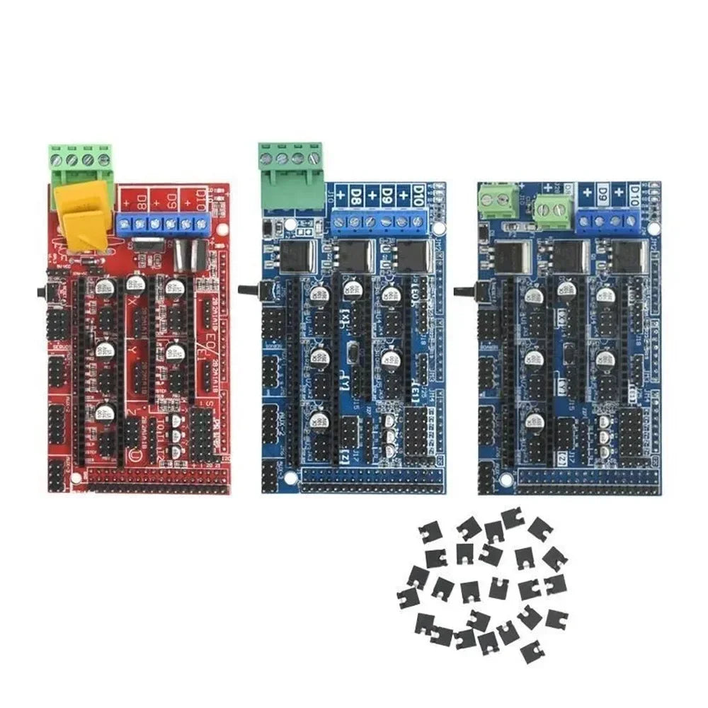 RAMPS 1.4 -1.5 -1.6 Panel Part Motherboard 3D Printers Parts Shield Red Black Controls Quake