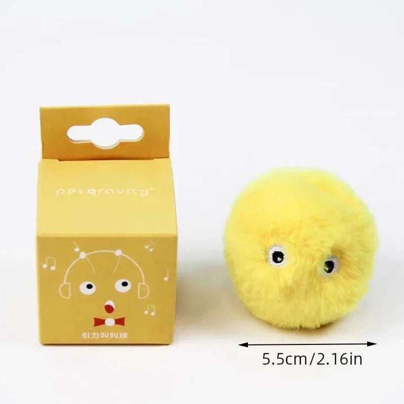 Smart Cat Toys Plush Electric Catnip Training Toy Kitten Touch Sounding Pet Product Squeak Toy Ball Quake