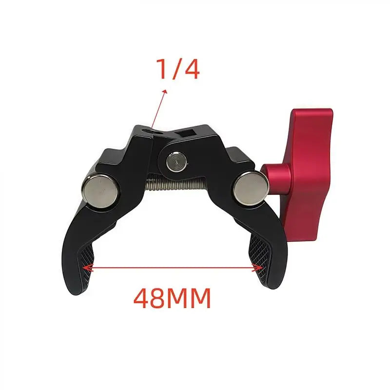 1 Set Photography Accessories Camera Metal Super Clamp With Double Ball Head Magic Arm For Monitor Light Mic Phone Mount Quake