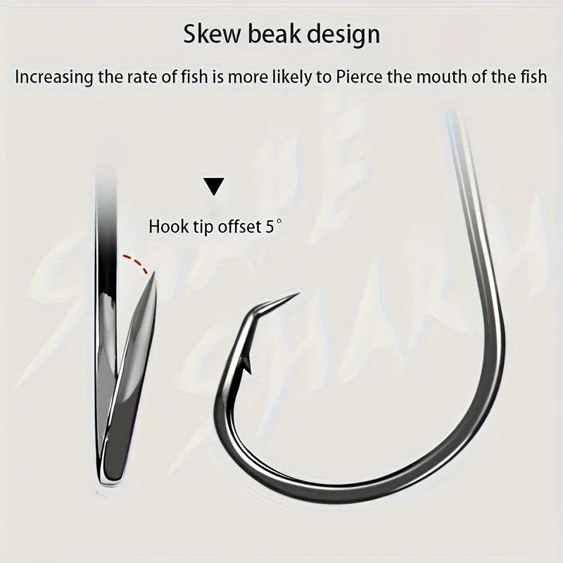 50pcs Circle Hooks Fishing Equipment Octopus Hooks Saltwater 1#-10/0 Quake