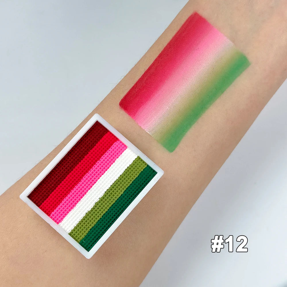 8G 12 Color Water Monochromatic Face Body Painting Palette Festive Washable face and body paint Makeup Costume Body Partie Quake 12