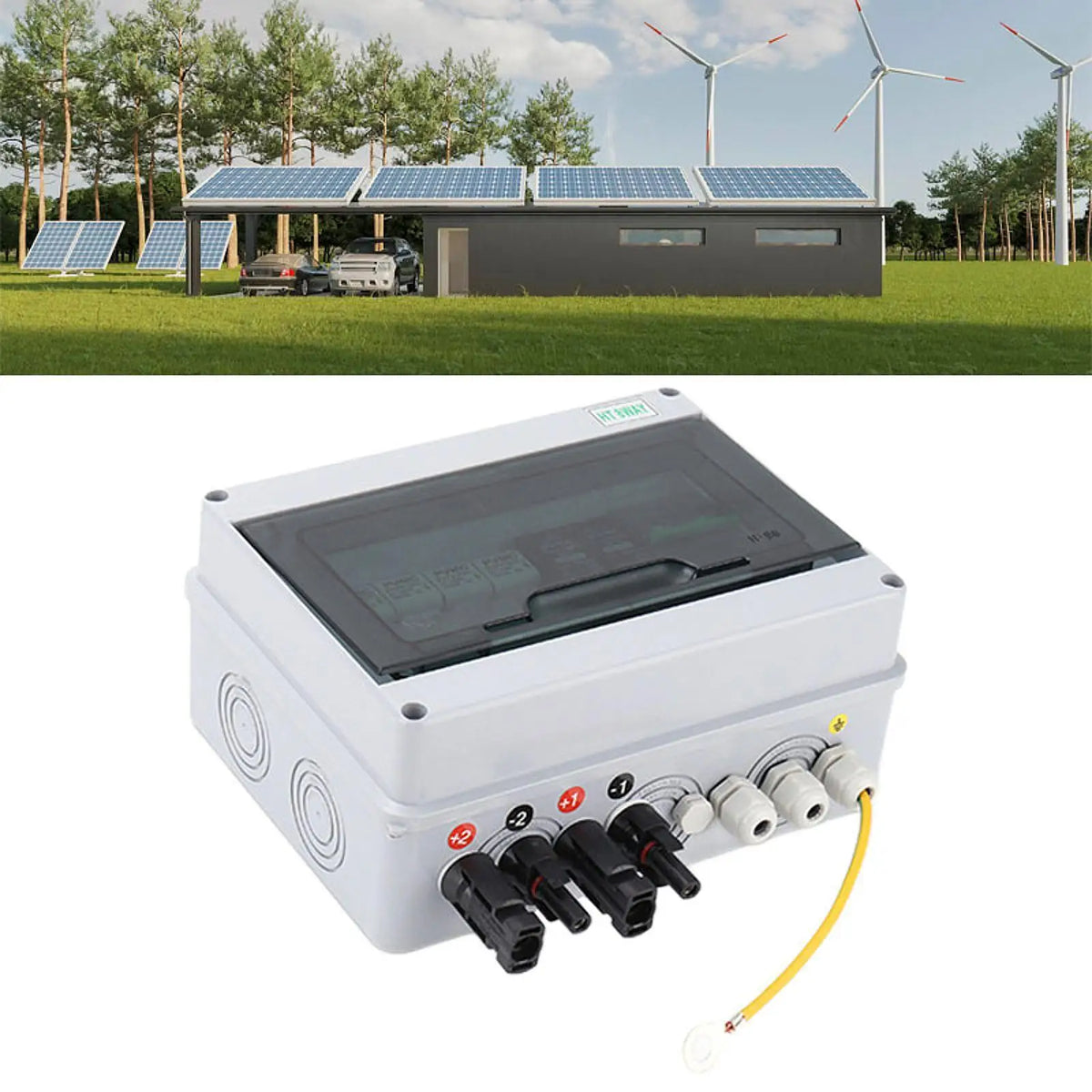 Solar Pv Combiner Box Sealed Dustproof DC 600V Fuse Mcb SPD for Car Industry Quake